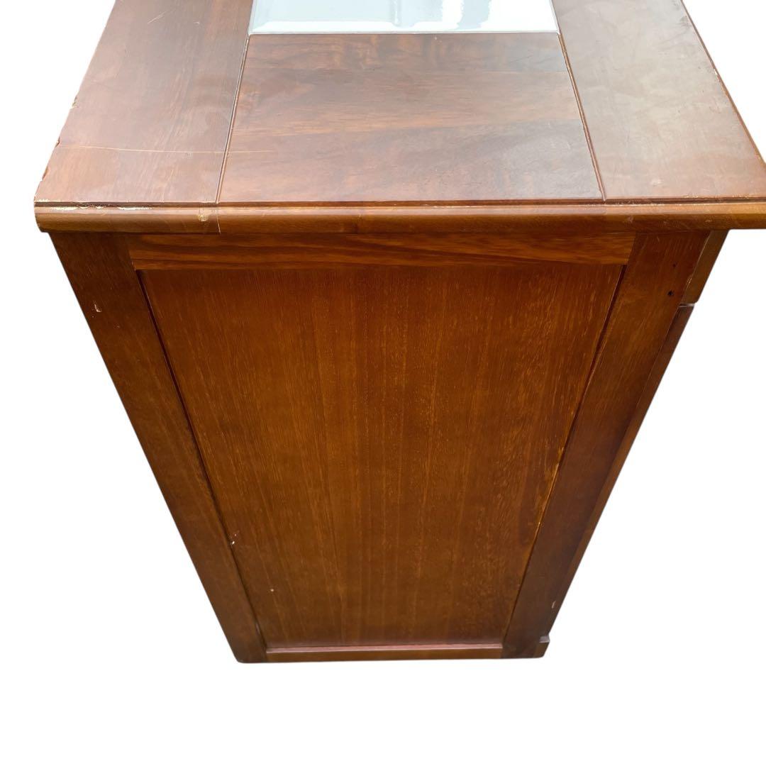 カントリー　キッチンカウンター ダストボックス 木製 キャスター付き　ゴミ箱付き