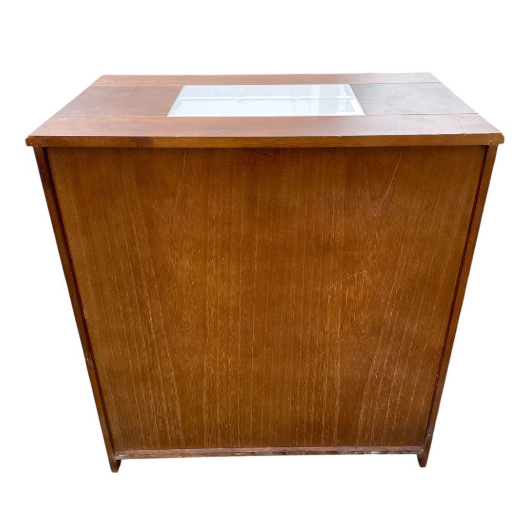 カントリー　キッチンカウンター ダストボックス 木製 キャスター付き　ゴミ箱付き