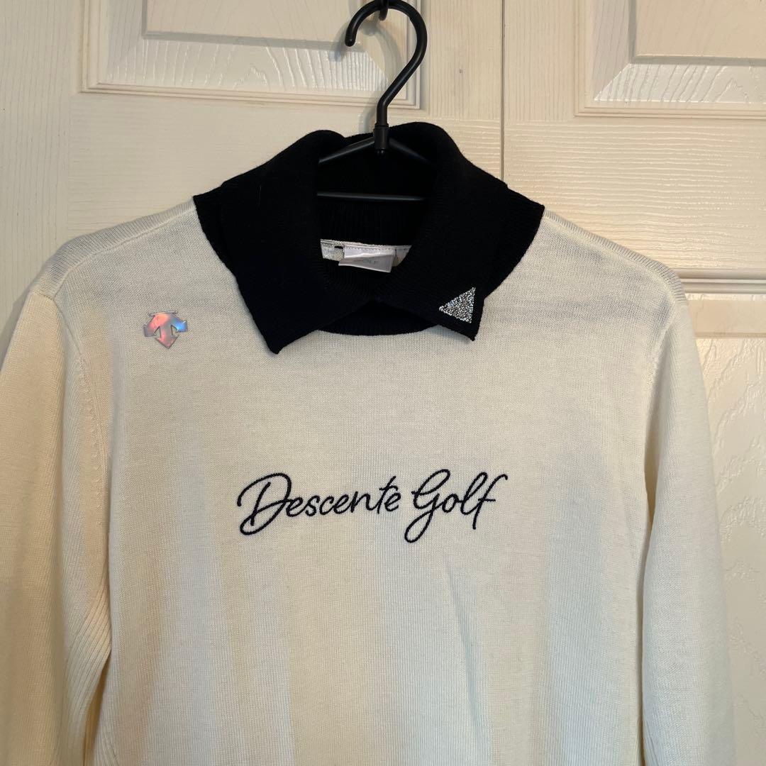 デサント　リュクス　シリーズ　ホワイトニットセーター