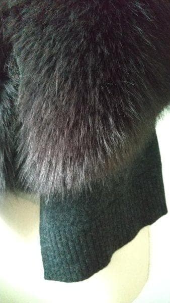 ☆Maglia Plus　ファー付き ウールベスト ダークグレー