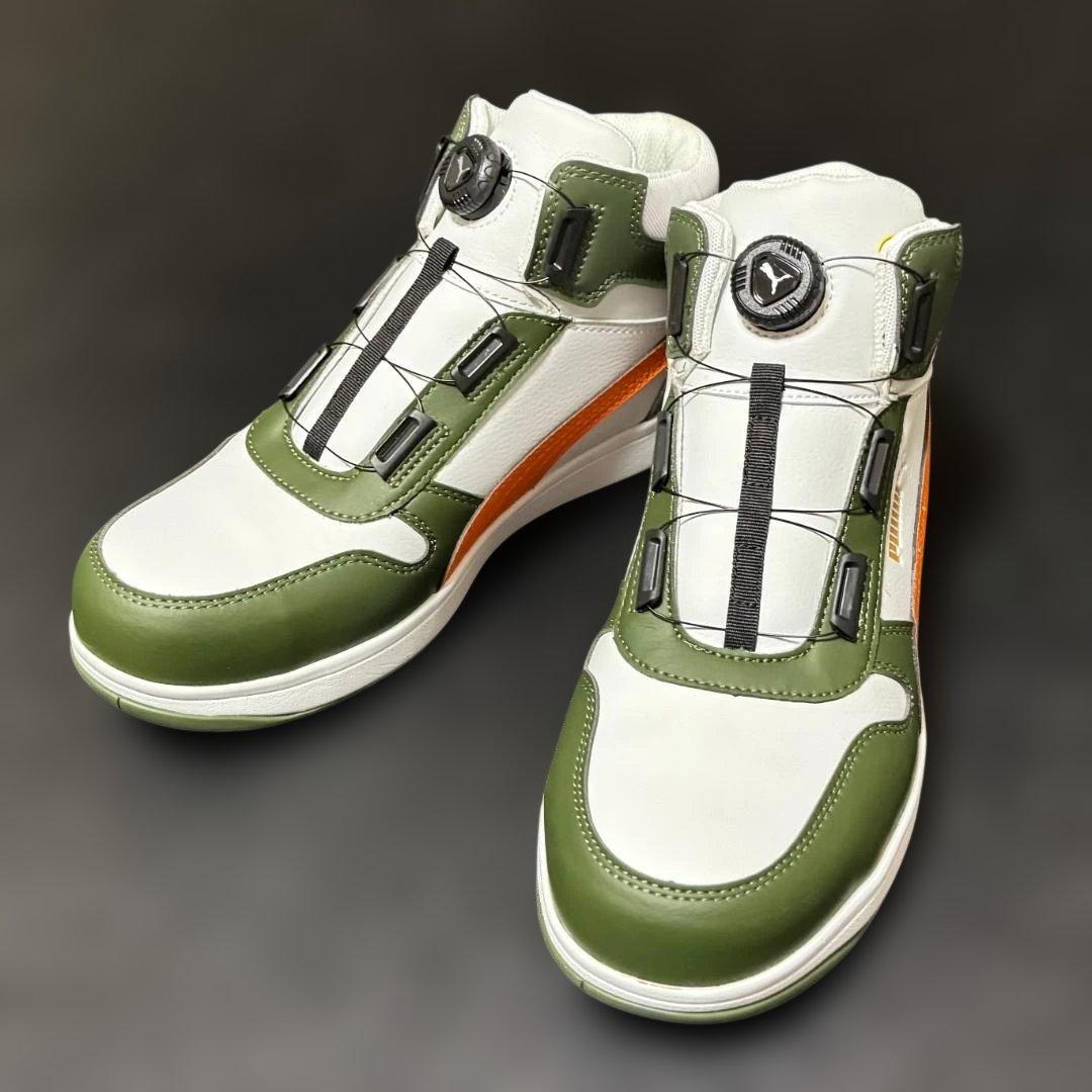 PUMASAFETY フロントコート ディスク ミッド WH/GR 28.0cm