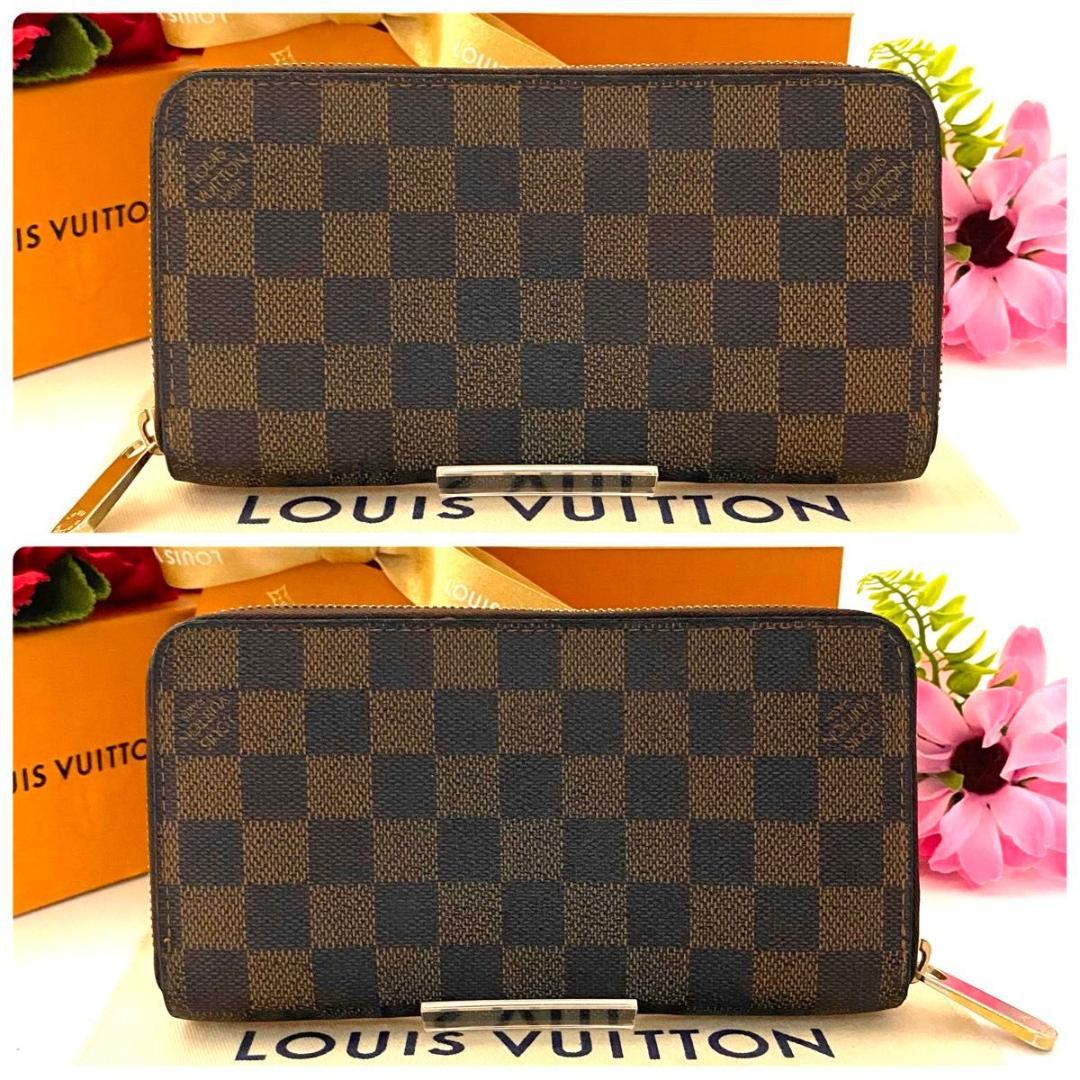 ルイ ヴィトン◎ジッピー ウォレット ダミエ エベヌ ラウンドファスナー 長財布
