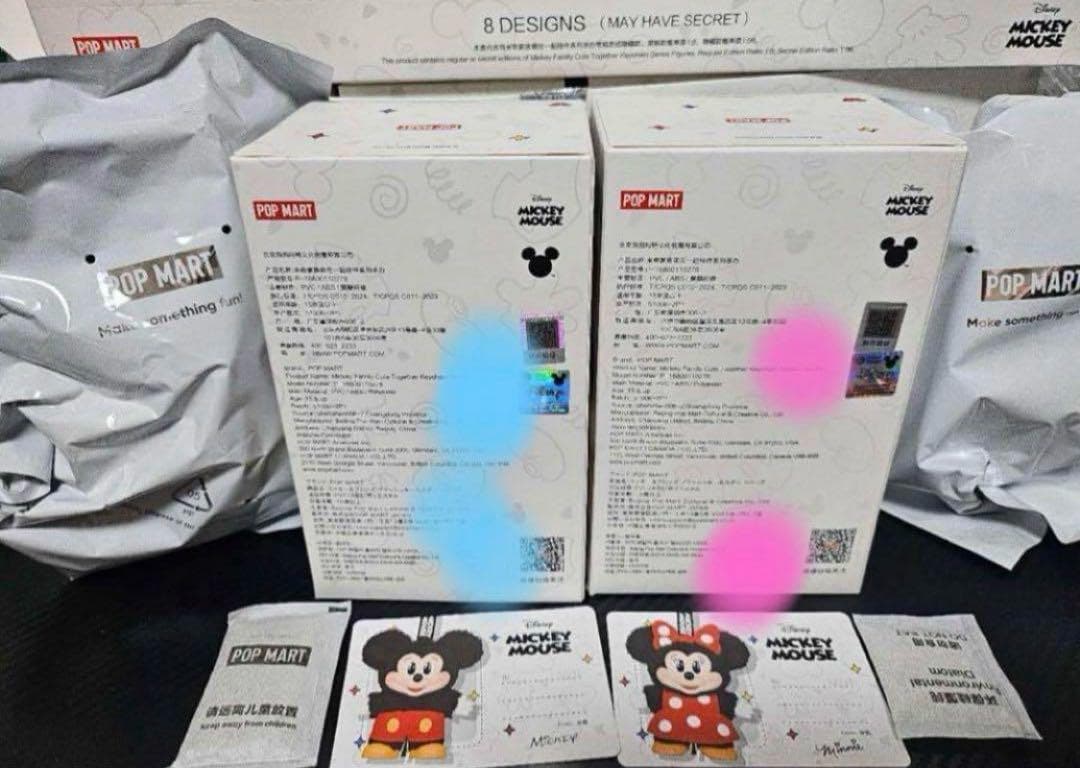 新品 POPMART ディズニーキーホルダーアソートミッキーとミニー