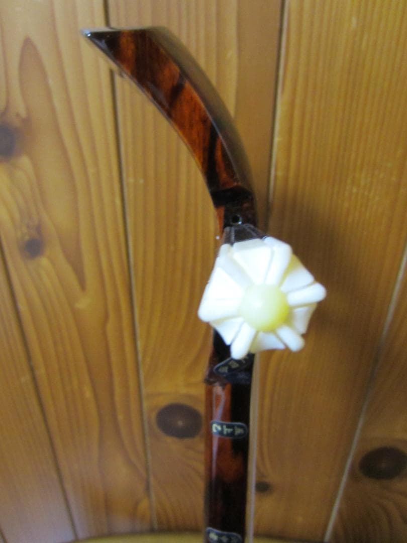 三線工房ひかり沖縄三線 蛇皮強化二重張り ハードケース付き 中古整備品 9