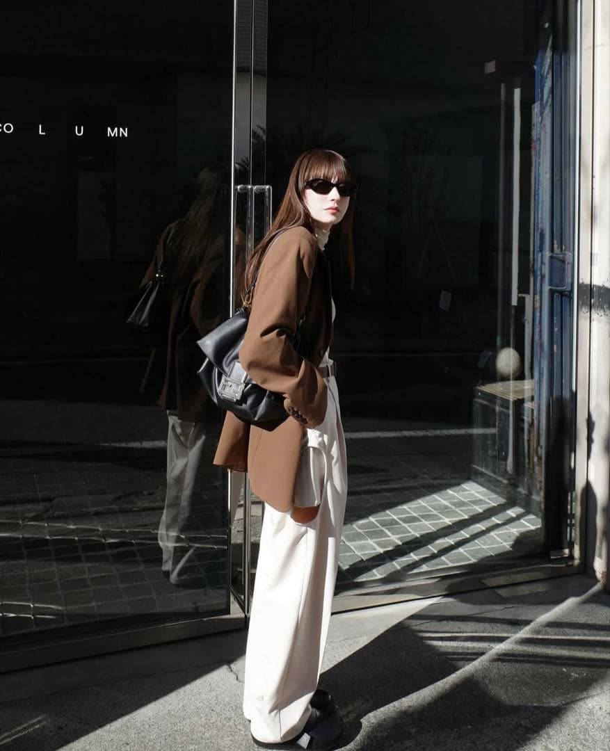 パンツ CLANE SIDE CIRCLE CUT PANTS