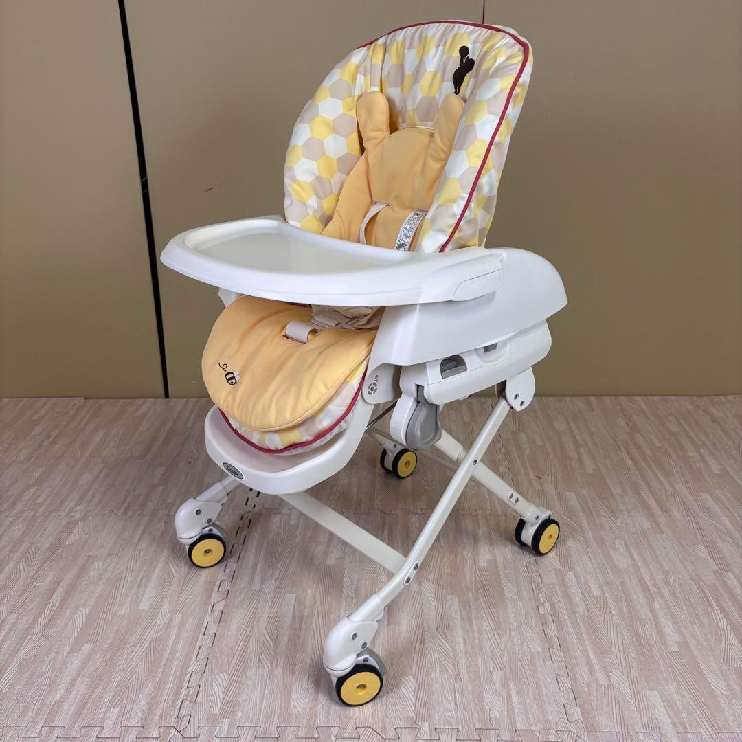 極上クリーニング済　☆美品☆　コンビ　ハイローベッド＆チェア　くまのプーさん