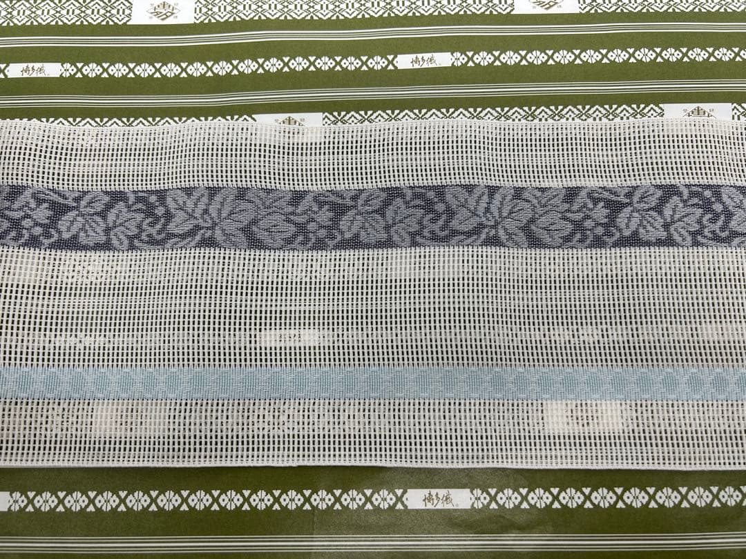 訳あり商品 新品未使用品 博多織 浴衣 着物 正絹 半幅帯 紗 四寸ゆかた帯