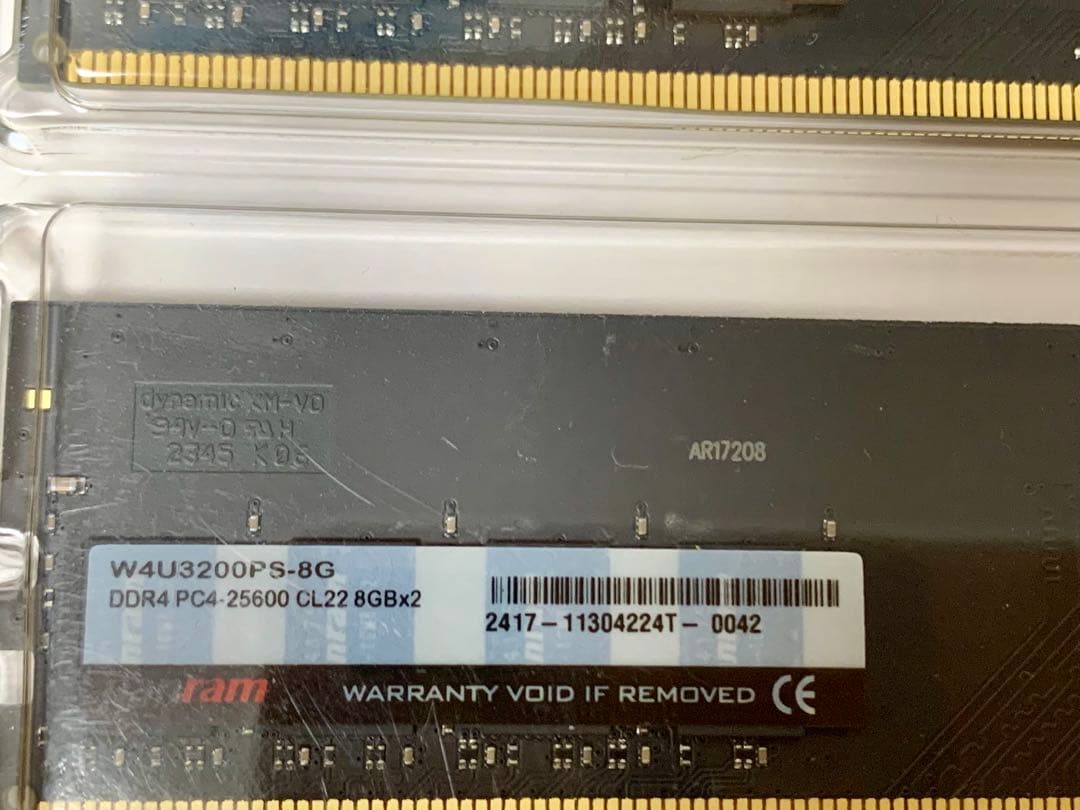 CFD PANRAM DDR4 8GB x 2 (16GB) 未使用、未開封品