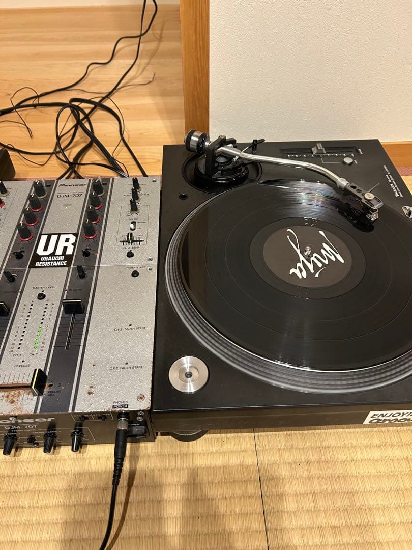 Technics SL-1200 MK5ターンテーブル 2台DJM-707