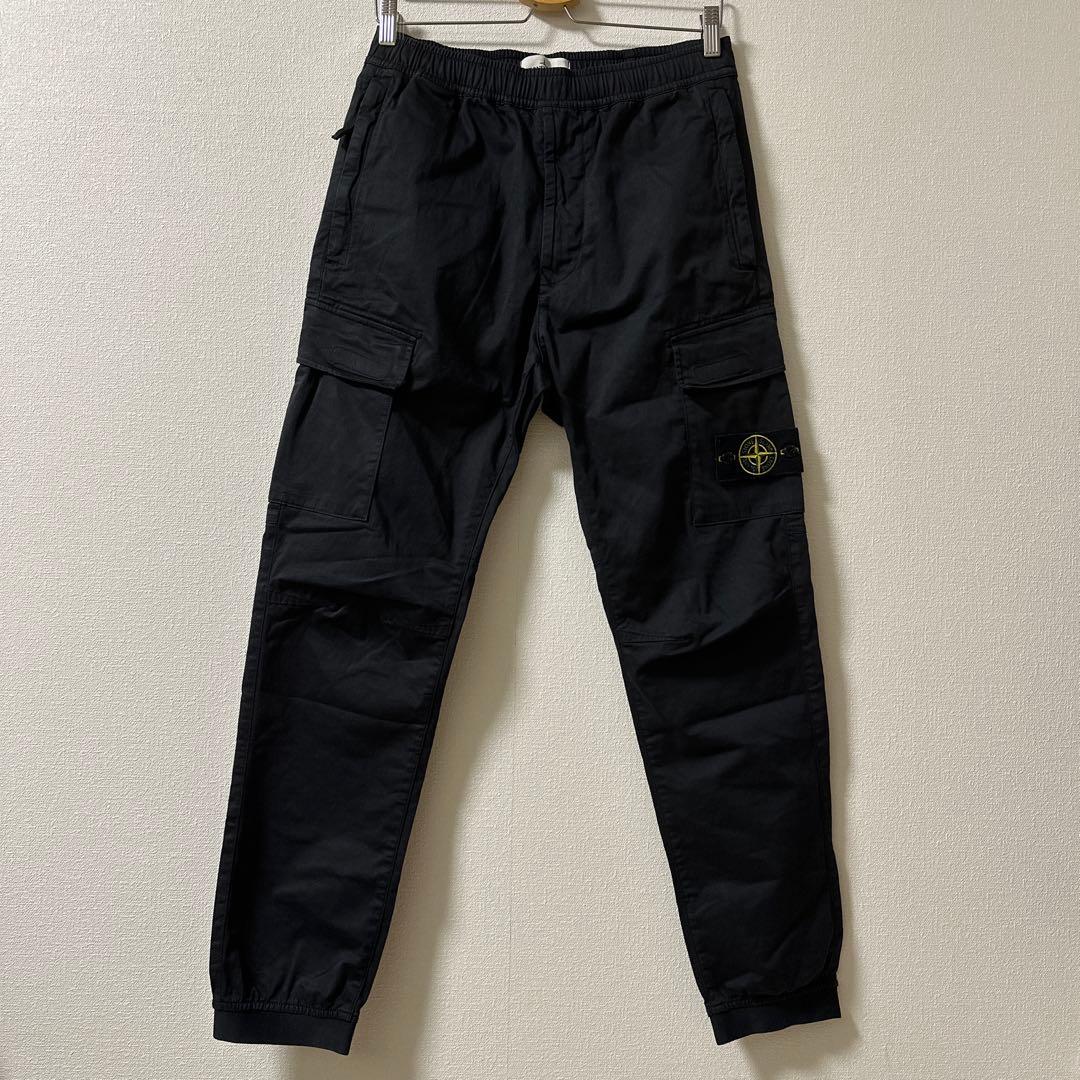21AW STONE  コットン カーゴパンツ ブラック W31