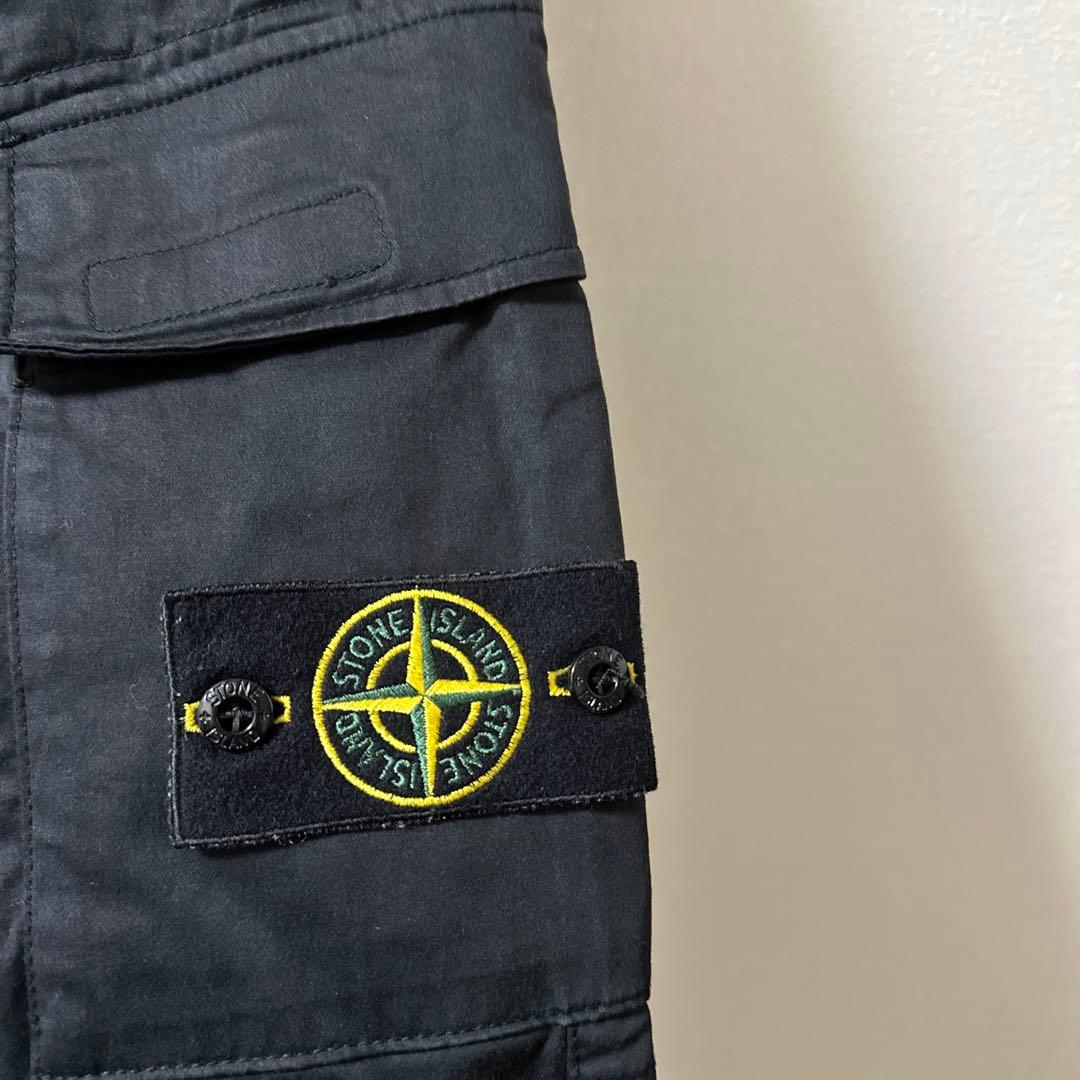 21AW STONE  コットン カーゴパンツ ブラック W31