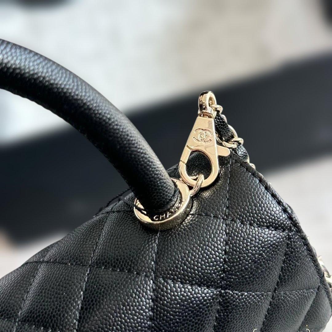 coco handle 23 ブラック キルティング バッグ