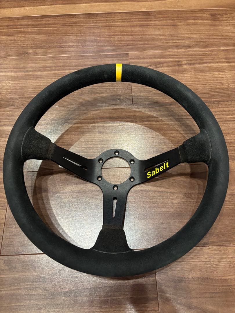 正規品Sabelt スエード ステアリング 本体Φ340 ディープ95mm