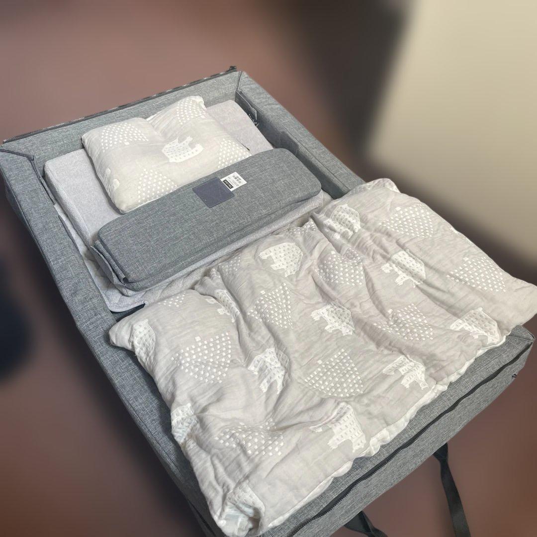 ベビー布団セット 動物柄 グレー系