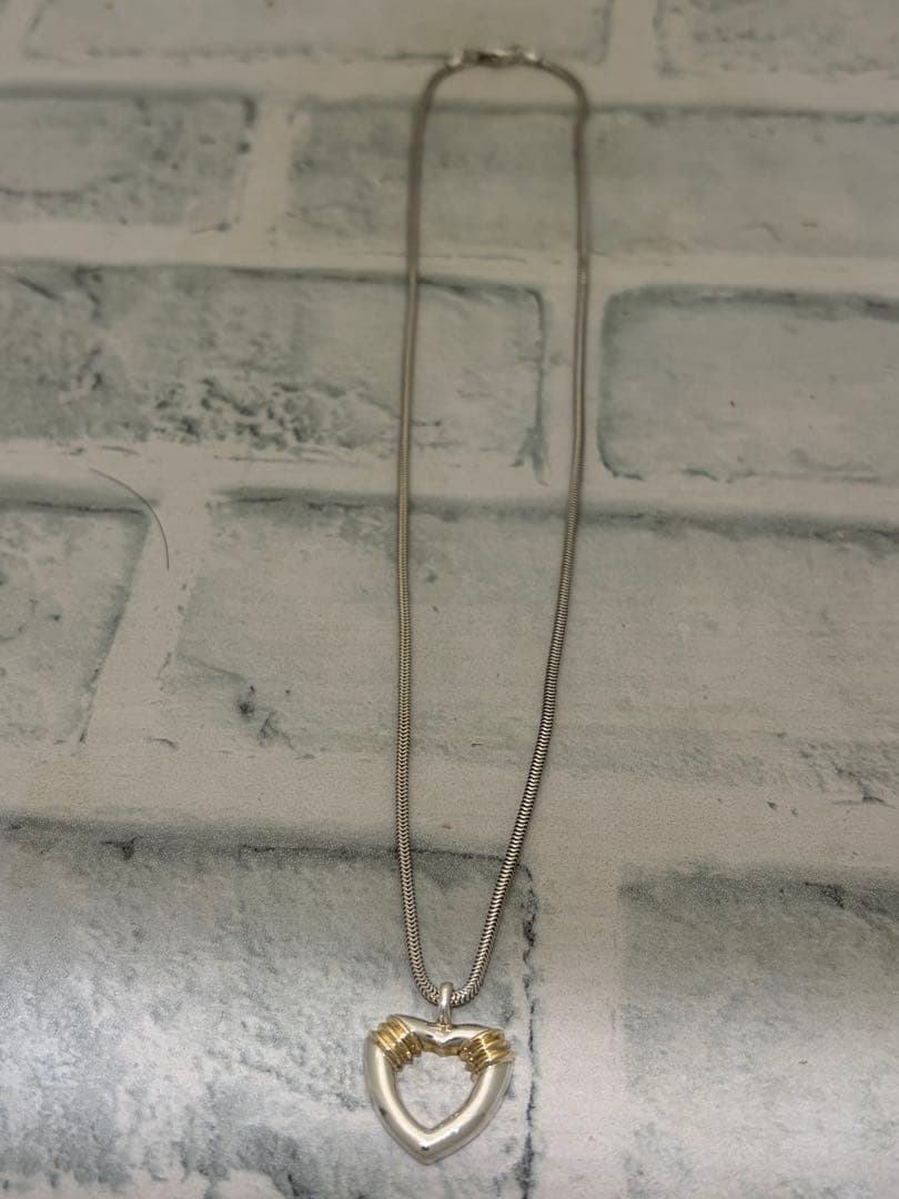 美品　ヴィンテージティファニー　TIFFANY コンビ　ハートネックレス　18K