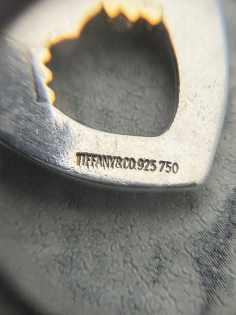 美品　ヴィンテージティファニー　TIFFANY コンビ　ハートネックレス　18K