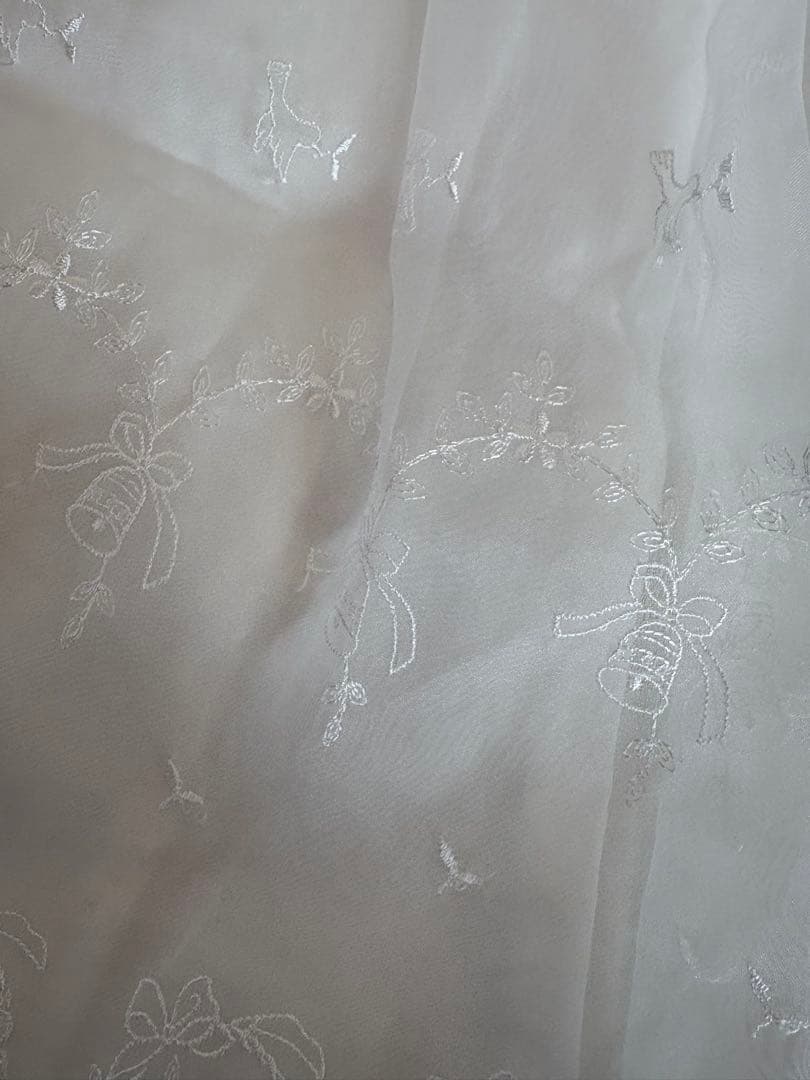 ホワイト刺繍ベビードレス