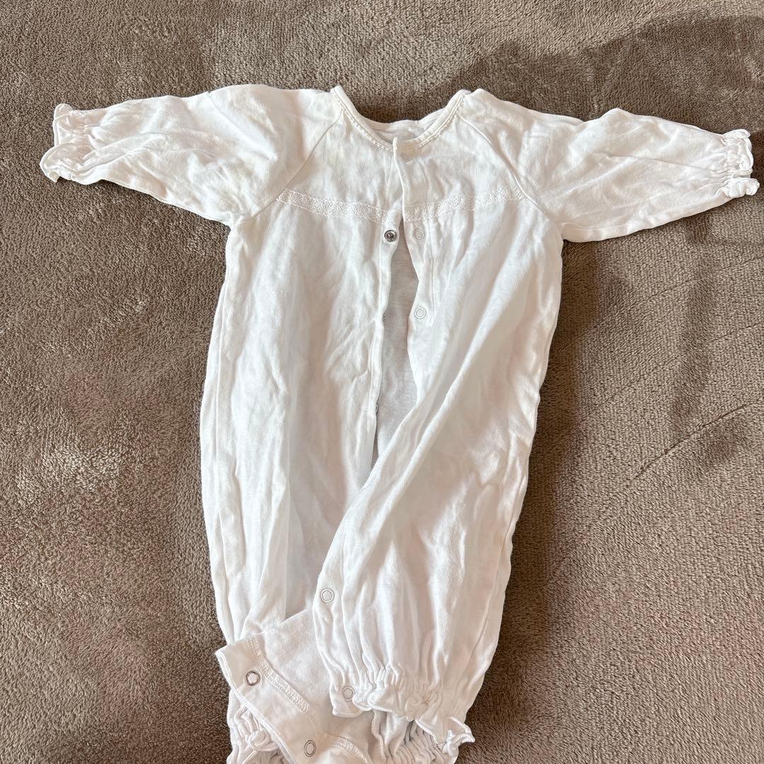 ホワイト刺繍ベビードレス