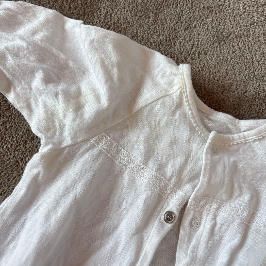 ホワイト刺繍ベビードレス