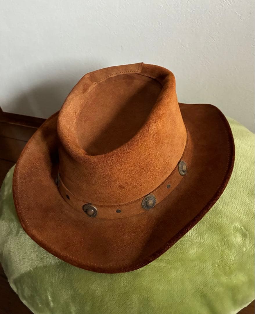 アメリカ製　カウボーイハット　レザー