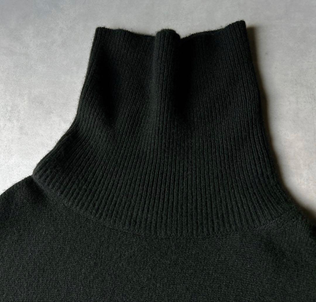 Deuxieme Classe カシミヤ混　タートルロングニットドレス　黒