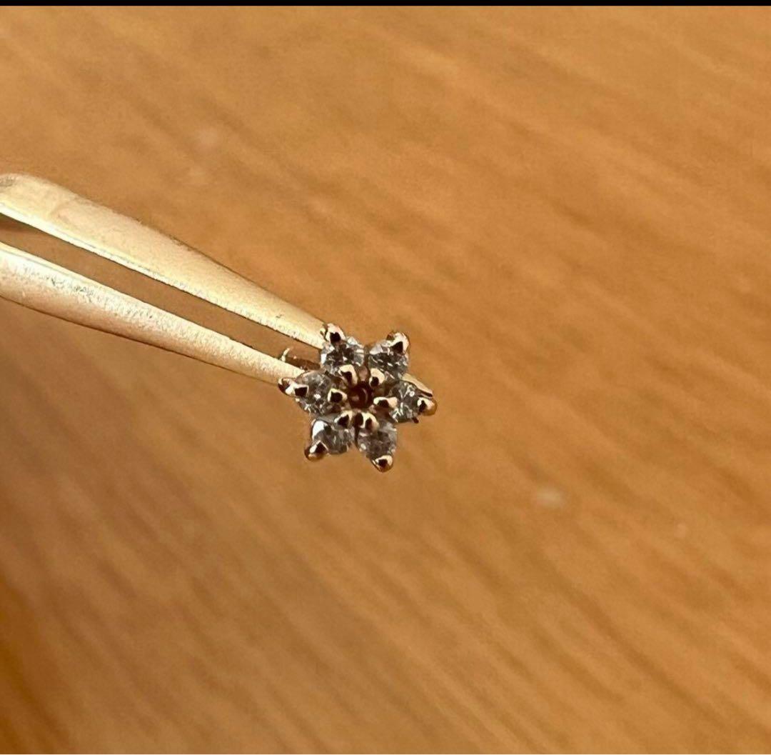 テイクアップ　K18ダイヤモンドピアス 片耳用