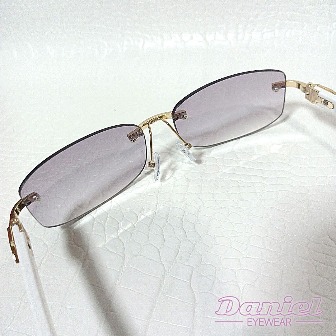 リムレス■プラム■グラデーション■サングラス■メガネ■Y2K■未使用品■⑯