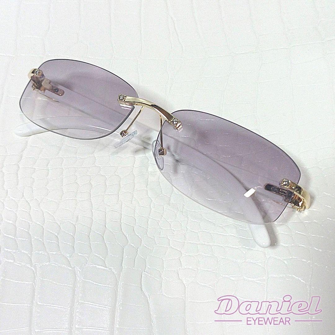 リムレス■プラム■グラデーション■サングラス■メガネ■Y2K■未使用品■⑯