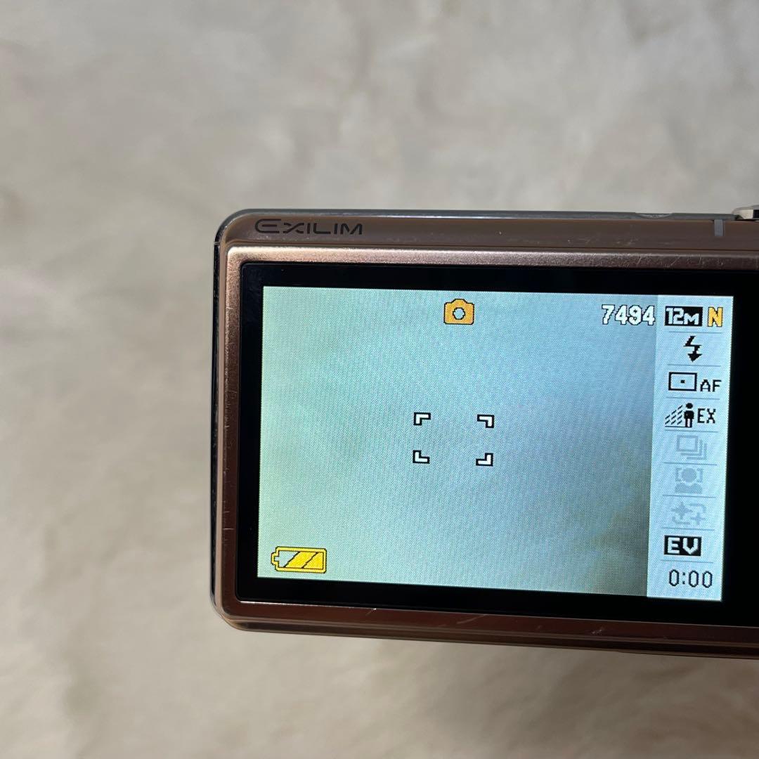 ピンクゴールド　CASIO カシオ　EX-S12 デジカメ　充電器付き