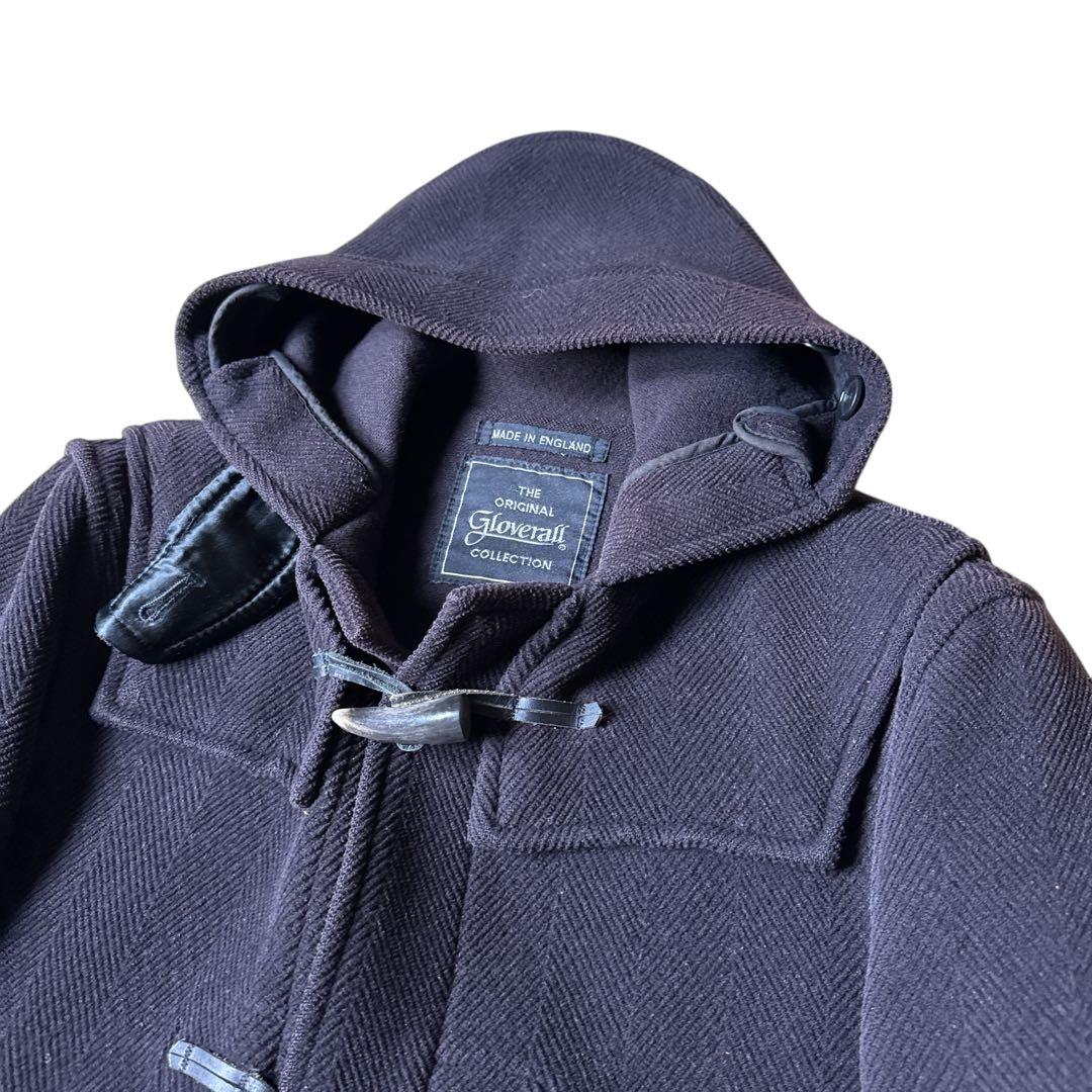 極上ヘリンボーン 英国製 グローバーオール ダッフルコート 茶 希少