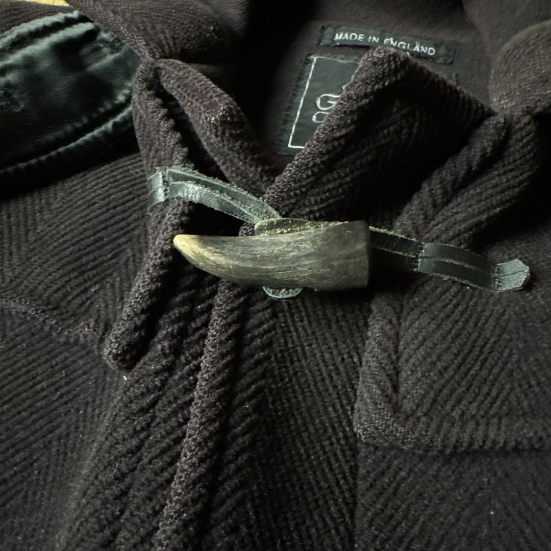 極上ヘリンボーン 英国製 グローバーオール ダッフルコート 茶 希少