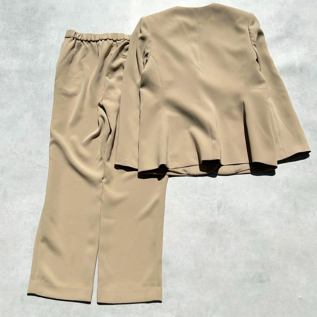 ♡大きいサイズ　セオリー　CLASSICCREPE　ジャケット＆パンツ　ベージュ