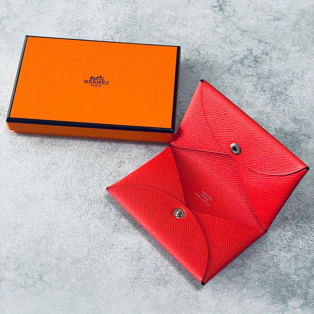【未使用箱付き】HERMES カルヴィ ヴォーエプソン　パスケース