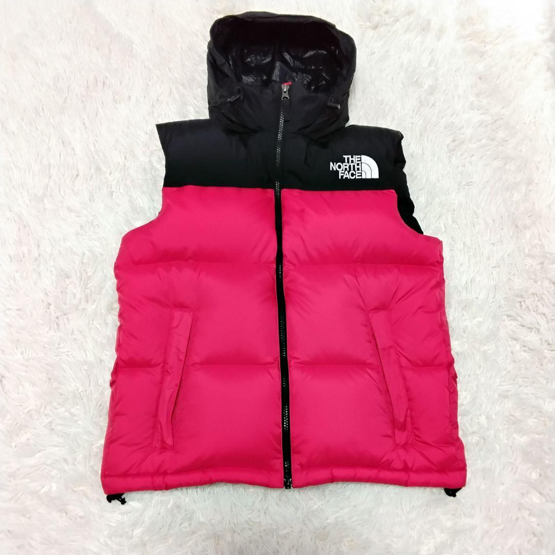 極美品　THE NORTH FACE ノースフェイス　ダウンベスト 赤黒