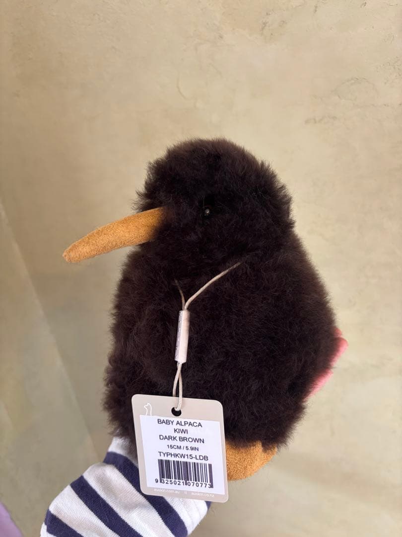 【レア】ベビーアルパカ毛ぬいぐるみ キウイ ダークブラウン