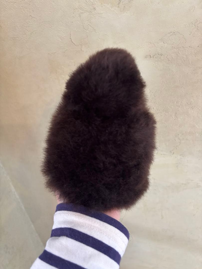 【レア】ベビーアルパカ毛ぬいぐるみ キウイ ダークブラウン