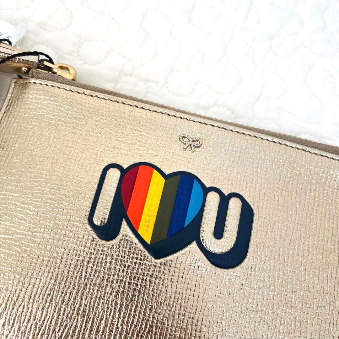 新品未使用 希少アニヤハインドマーチ I♡YOU ポーチ