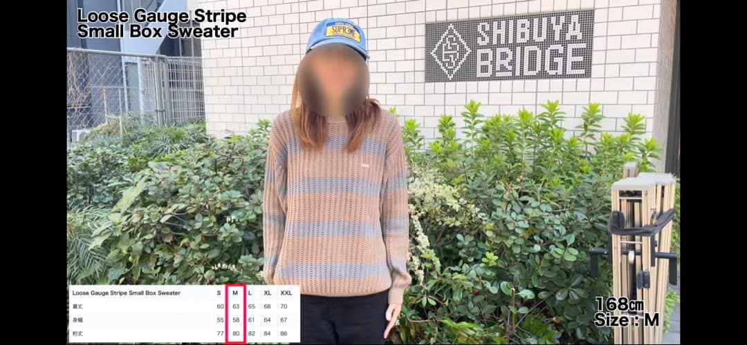 Supreme Loose Gauge Stripe Small Box カーキ