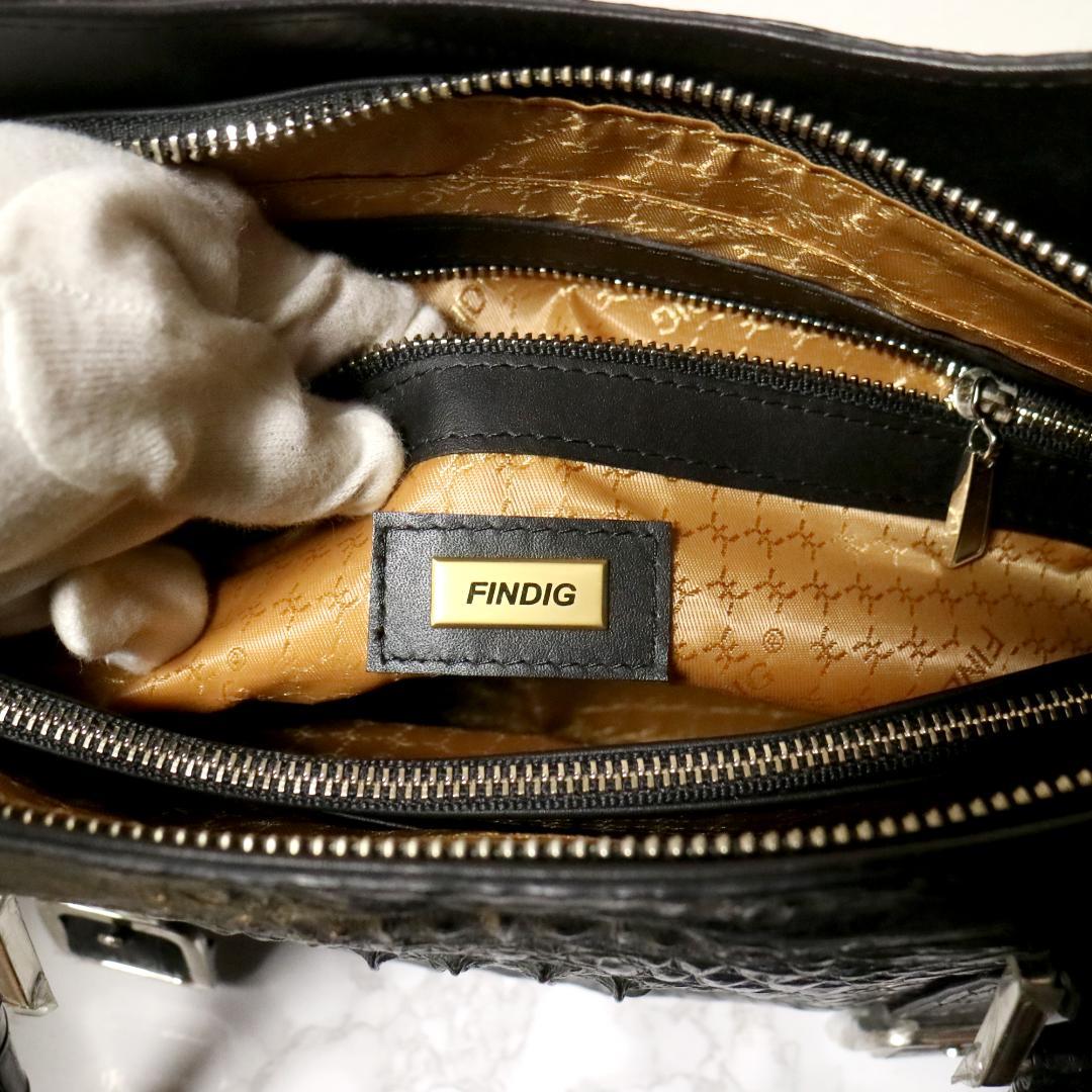 超美品　FINDIG　カイマンワニ革　高級品　定価15万円