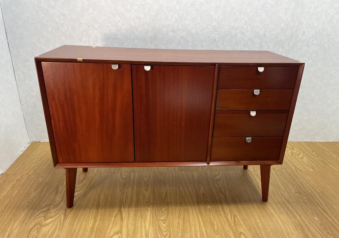 K☆182 北欧ヴィンテージ風チェスト　マホガニー　傷・修復跡あり