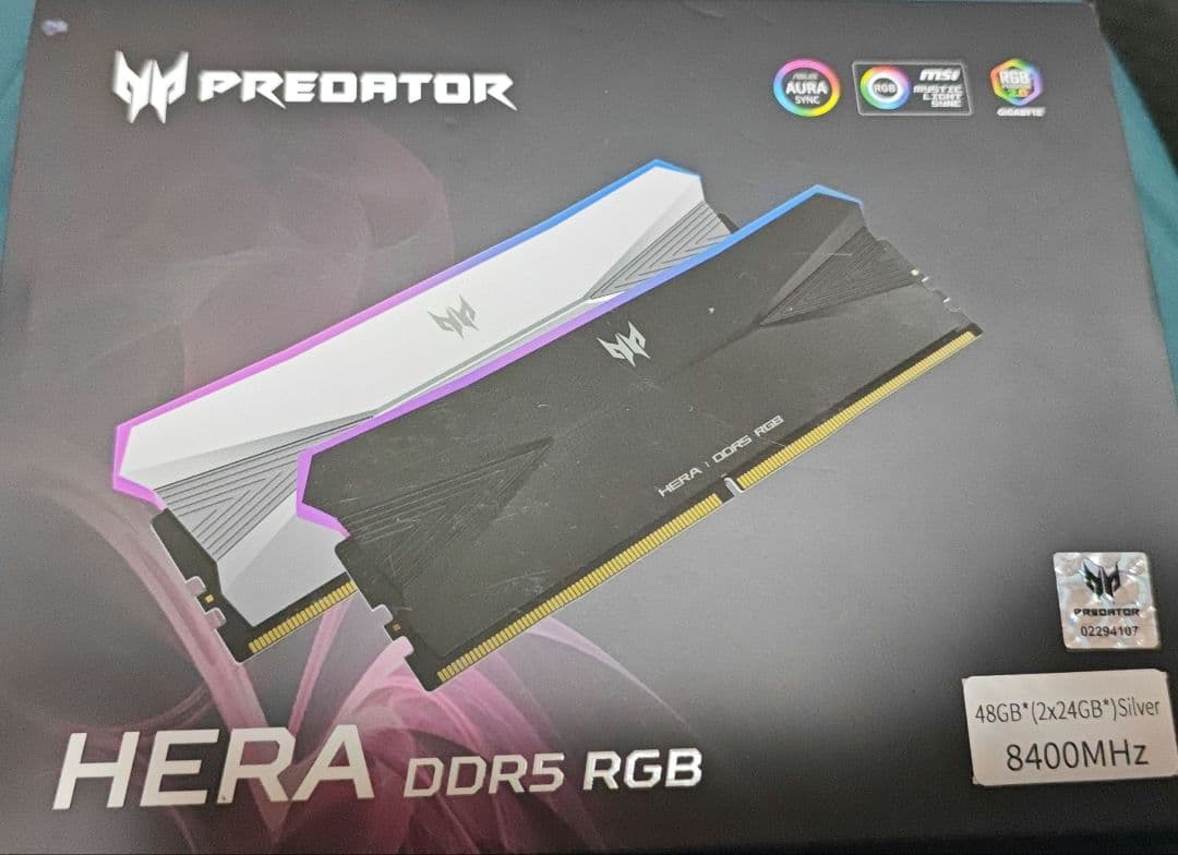 Acer HERA メモリ DDR5 8400 48GB silver