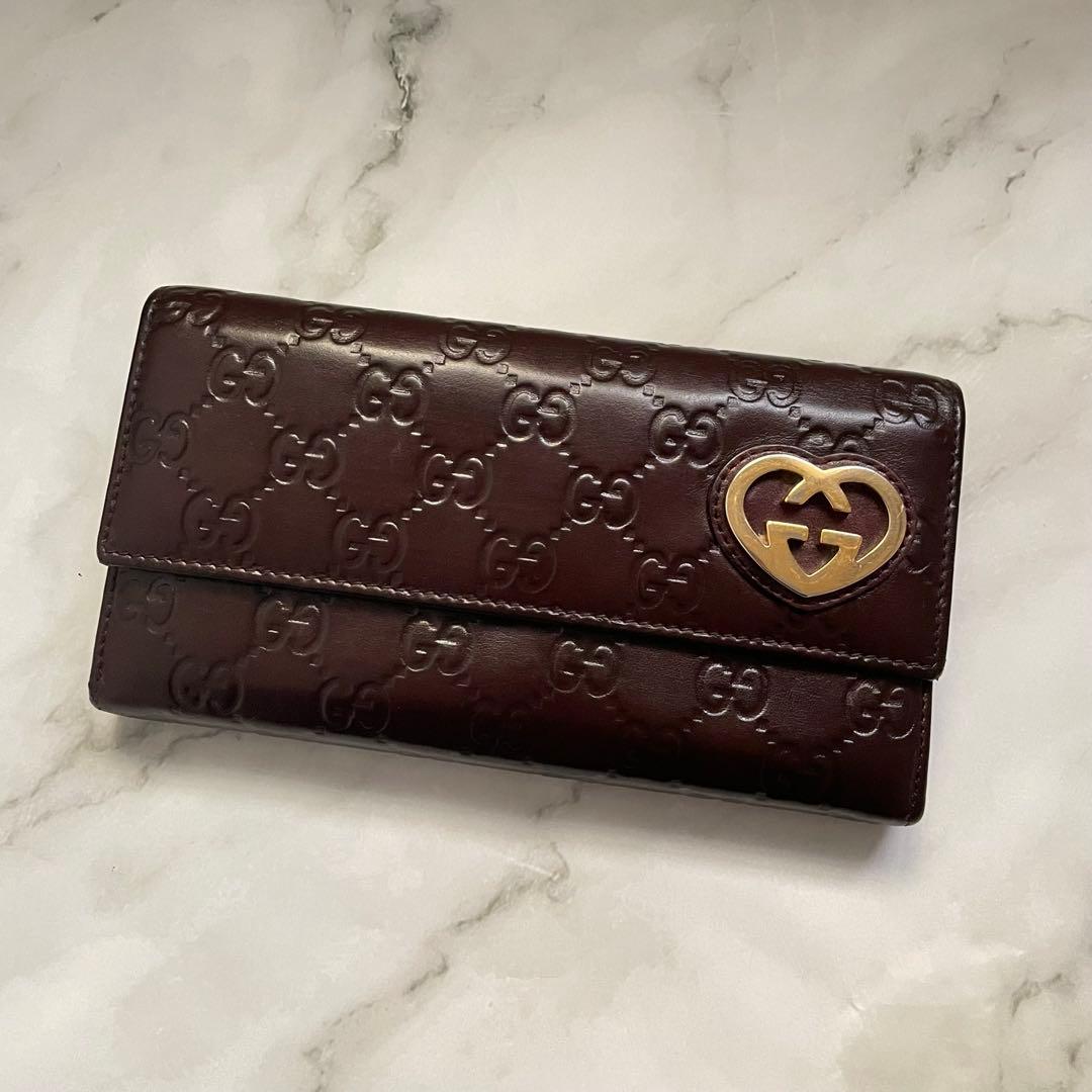 GUCCI グッチ　シマ ラブリー インターロッキング　長財布　0108-⑧