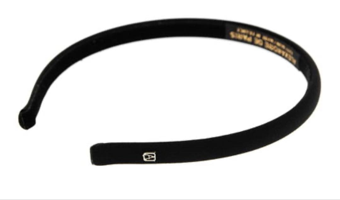 ALEXANDRE DE PARIS サテンカチューシャ ブラック