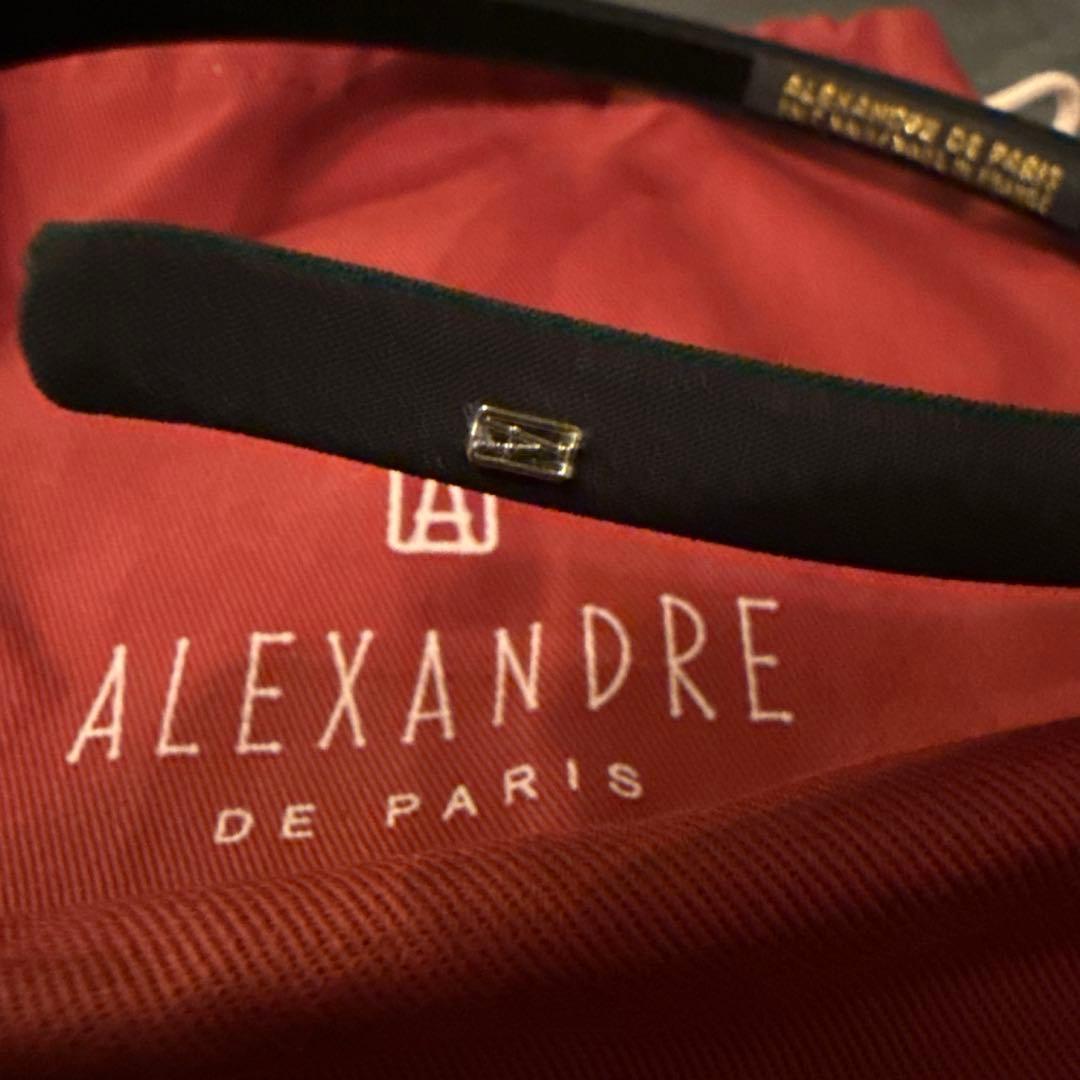 ALEXANDRE DE PARIS サテンカチューシャ ブラック