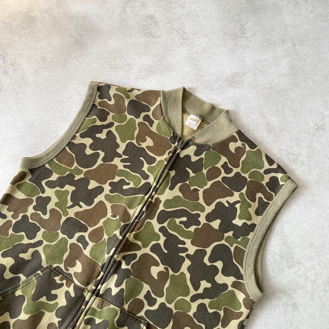 80s Sportswear USA製 ダックハンターカモ ベスト 古着