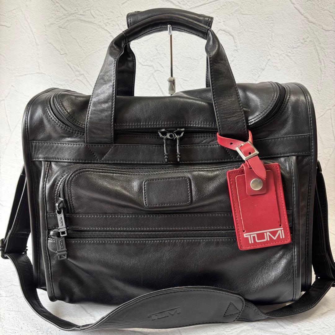 【希少】トゥミ ボストンバッグ ゴルフバッグ 2way 本革 レザー ブラック