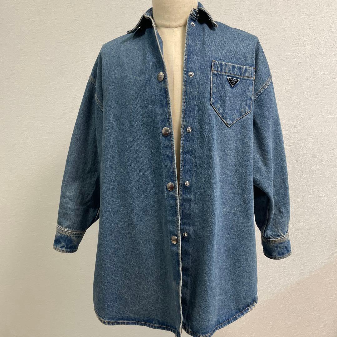 ま*子様 PRADA Oversized Organic Denim Shirt