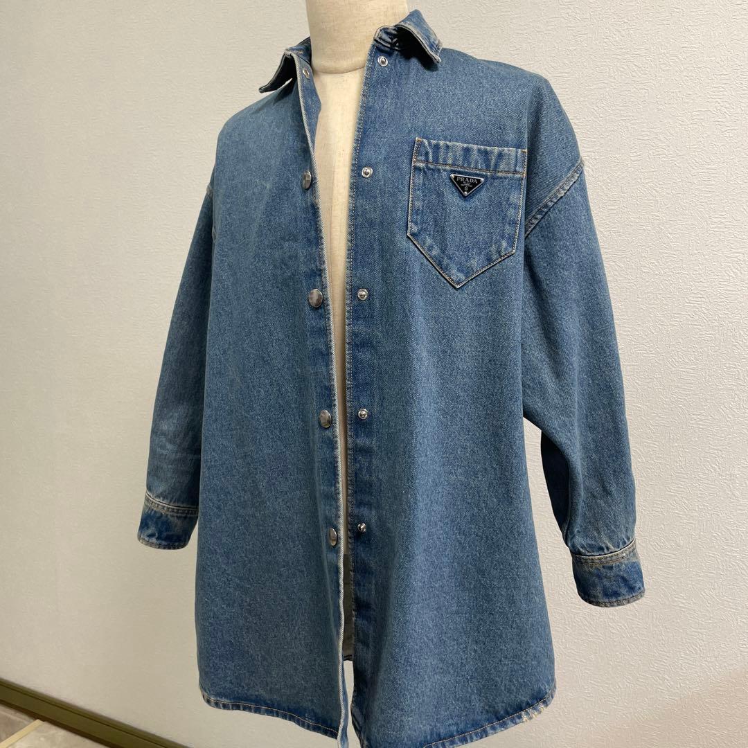 ま*子様 PRADA Oversized Organic Denim Shirt