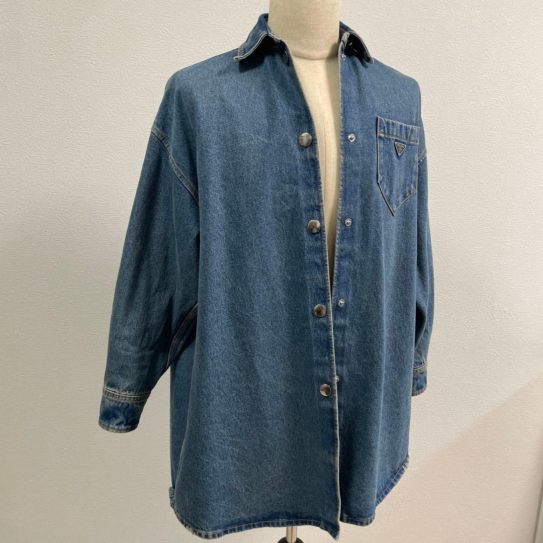 ま*子様 PRADA Oversized Organic Denim Shirt
