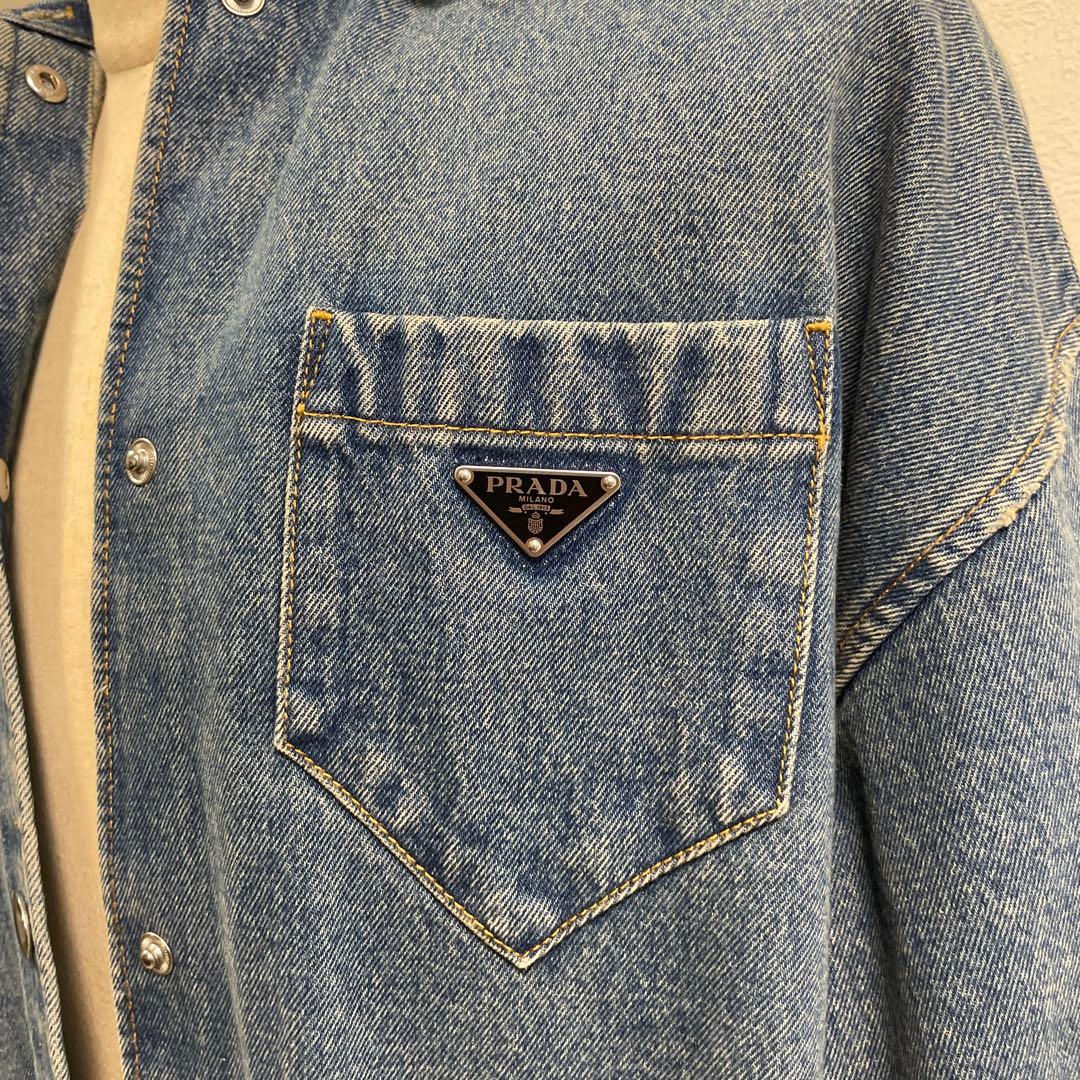 ま*子様 PRADA Oversized Organic Denim Shirt